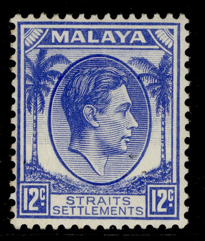 MALAYSIA - Straits Settlements GVI SG285, 12c ultramarine, LH MINT. Cat £16. 