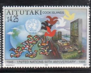 Aitutaki 512 United Nations 50th Anniversary Mint NH