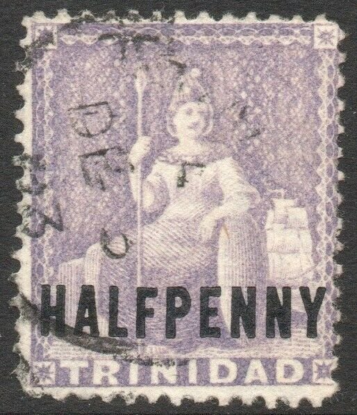 TRINIDAD-1879 ½d Mauve Sg 99 GOOD USED V46196