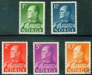 NORWAY Scott 370-4 mh* 1959 complete set CV $72