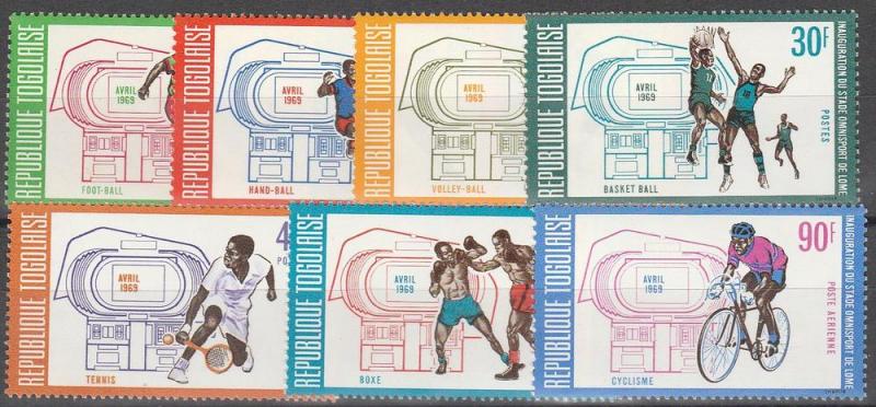 Togo #669-73, C105-6 MNH F-VF CV $5.15 (SU3976)