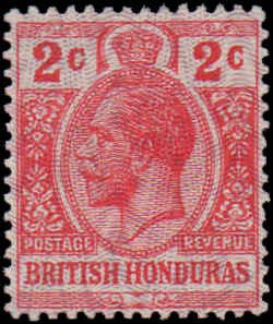 British Honduras #86, Incomplete Set, 1915, Hinged