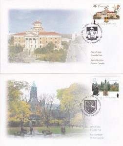 Canada # 1941-1944, Canadian Universities,  4 First Day Covers