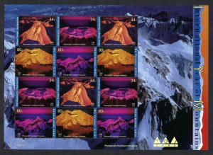 United Nations NY #824-827 34¢ & 80¢ Year of the Mountains (2002). MNH