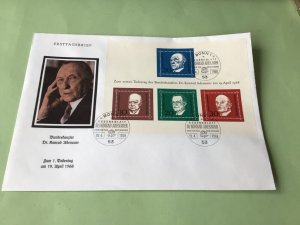 Dr Konrad Adenauer Chancellor of West Germany 1968  stamps cover  52059