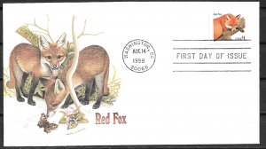 1998 Sc3036 $1 Red Fox FDC