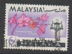 Malaya Malacca Scott 70 - SG64, 1965 Flowers 6c used