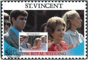 68949 - GRENADINE ST VINCENT - MAXIMUM CARD - Royalty: PRINCE ANDREW 1986