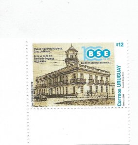 URUGUAY 2011 CENTENARY OF STATE INSURANCE BANK BUILDING 1 VALUE MINT NH