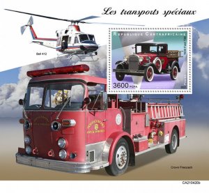 C A R - 2021 - Special Transport - Perf Souv Sheet - Mint Never Hinged