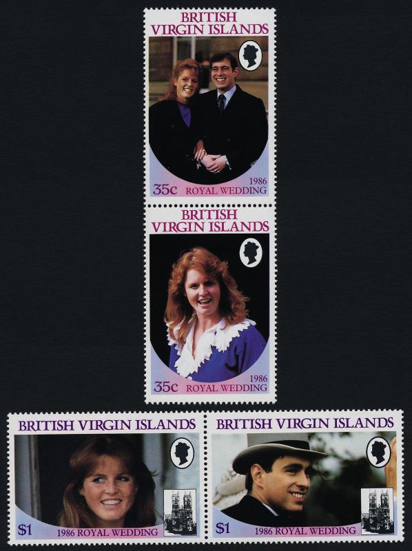 Virgin Islands 537-40 MNH Andrew & Sarah, Royal Wedding