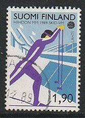 1989 Finland - Sc 786 - used VF - 1 single - Nordic Ski Championships