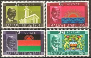 Malawi #1-4 Mint Never Hinged VF (F9)