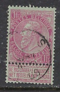 Belgium 72 Used 1893 issue with label (ap7375)