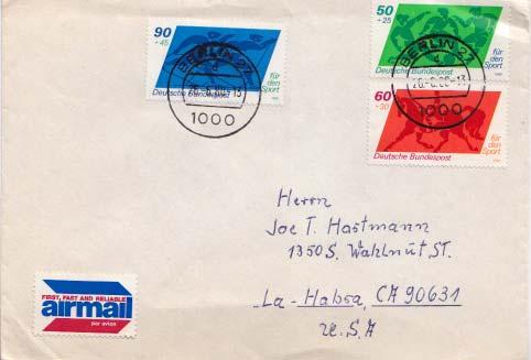 Germany, Airmail, Sports