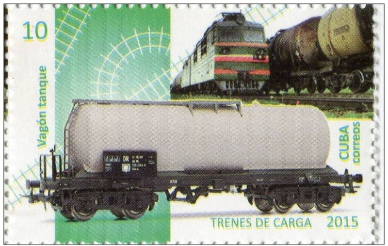 CUBA Sc# 5635 TRAINS locomotives  10c 2015  MNH