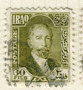 IRAQ; 1932 early Faisal new currency issue fine used Shade of 30f. value