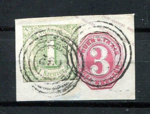 Germany States Turn & Taxis 1865  Used  Mi 41 on piece + stationery 10145