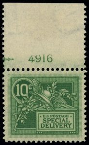 USA Scott# E7, Mint NH, XF-Superb 95, Wide-top Plate# Single 2 Certs (55836)