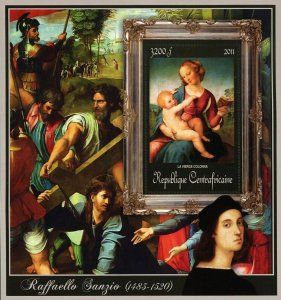 Paintings of Raffaello Sanzio Stamp La Vierge Colonna S/S MNH #3252 / Bl.786