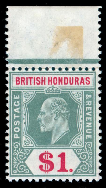 MOMEN: BRITISH HONDURAS SG#91-92 1907 MINT OG *NH* MARGIN COPY