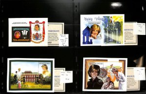 Princess Diana Stamp Collection on 30 Pages, Mint NH British Royalty