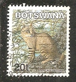 Botswana   Scott  743   Wild Cat    Used