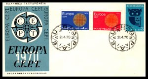 Greece 985-987 Europa U/A FDC