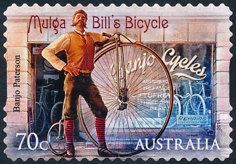 Australia 2014 70c Bush Ballads - Mulga Bill's Bicycle S/A SG4183 Fine Used 2