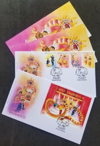 Malaysia Traditional Dances 2024 Chinese Dragon Lunar Indian Costumes (FDC pair)