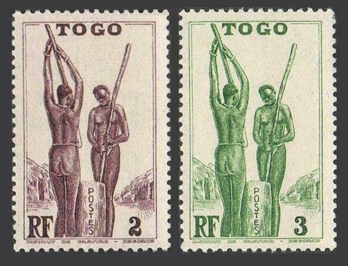 Togo 270-271 blocks/4.Michel 130-131. 1941.Togolese women.