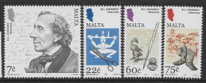 MALTA SG1407/10 2005 HANS CHRISTIAN ANDERSON SET MNH