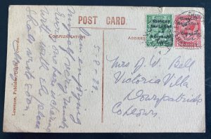 1922 Dunfanaghy Ireland Provisional Stamp RPPC Postcard Cover sea view