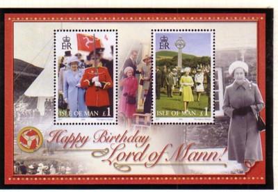 Isle of Man Sc 1143 2006 80th Birthday QE II stamp sheet mint NH