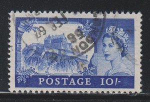 Great Britain,  Queen Elizabeth II,   Edinburgh Castle  10sh  (SC# 373) Used