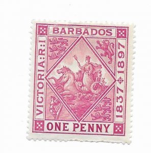 Barbados #83 MH Creases - Stamp - CAT VALUE $9.00