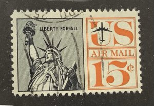 USA 1961 Scott C63 used - 15c, 	Statue of Liberty