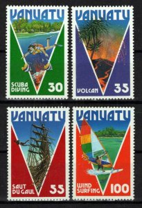 Vanuatu 410-413 MNH Scuba Diving Wind Surfing Tourism ZAYIX 0624S0178