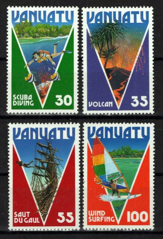 Vanuatu 410-413 MNH Scuba Diving Wind Surfing Tourism ZAYIX 0624S0178