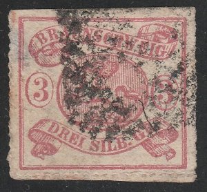 KAPPYSSTAMP KS3538 GERMANY BRUNSWICK  SCOTT 18 USED RETAIL $575