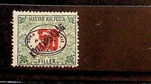 HUNGARY - ROMANIAN OCCUPATION Sc 2NJ16 LH ISSUE OF 1919 - OVERPRINT ON 50f