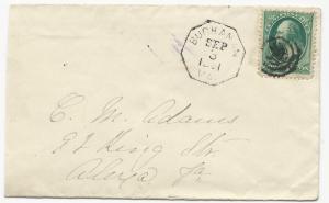 VA Cover US Scott #184 Buchanan, VA September 3, 1881