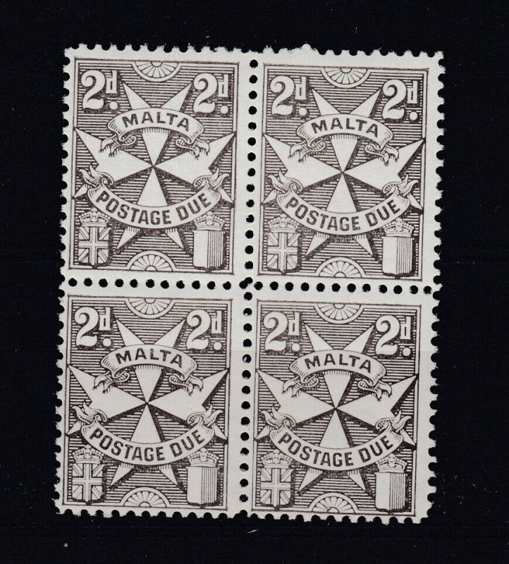 Malta 1967 2d Postage Due Block Of 4 MNH J6668