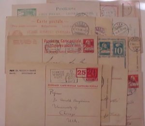 SWITZERLAND 12 POSTAL CARDS 1872 / 1948