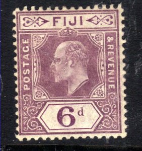 Fiji 1906 - 12 KEV11 6d Dull Purple MM SG 121 ( R1141 )