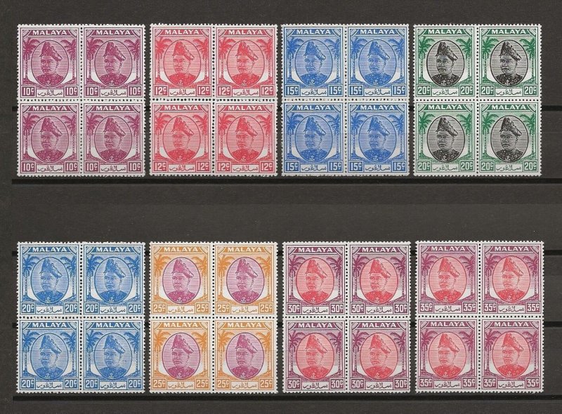 MALAYA/SELANGOR 1949/55 SG 90/110 MNH Cat £440