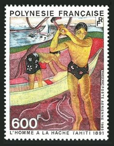 Fr Polynesia C198,MNH.Michel 399. Paul Gauguin:Wood Cutter.1983.