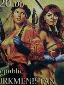 ​TURKMENISTAN STAMP:2001 FAMOUS NUDE PAINTING-CTO-STAMP S/S SHEET