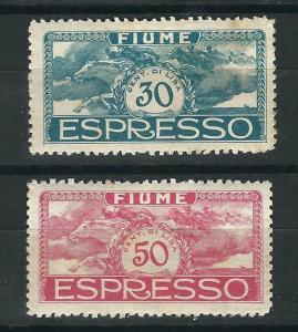 Fiume E2-3 Sas E1-2  MNH F/VF.1920 SCV $125.00