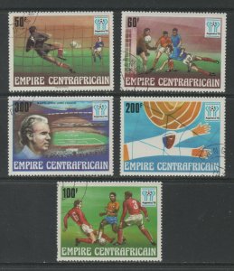Thematic Stamps Sports - CENTRAL AFRICA 1977 W.C.FOOTBALL 5v 527/31 used